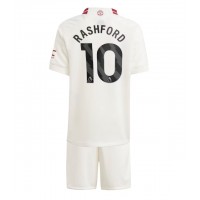 Manchester United Marcus Rashford #10 Kolmas Peliasu Lasten 2023-24 Lyhythihainen (+ Lyhyet housut)